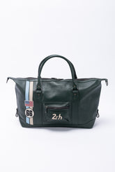 Sac de voyage en cuir 24H Le Mans Chris 48h vert vintage
